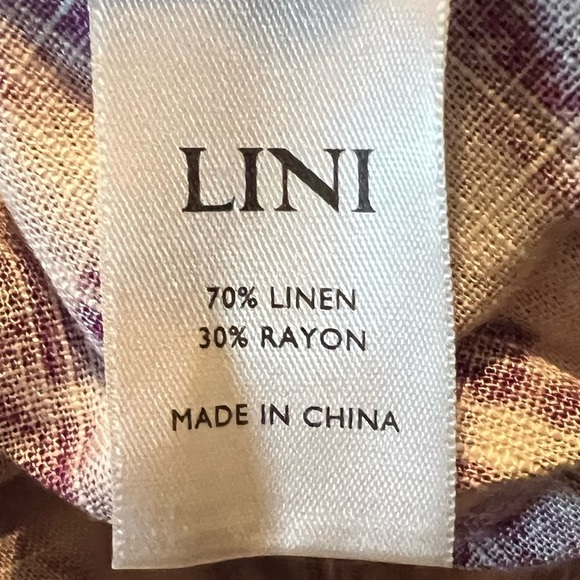 💃🏻LINI Linen Blend Pink Tie-Dye One-Shoulder Dress - Picture 6 of 6